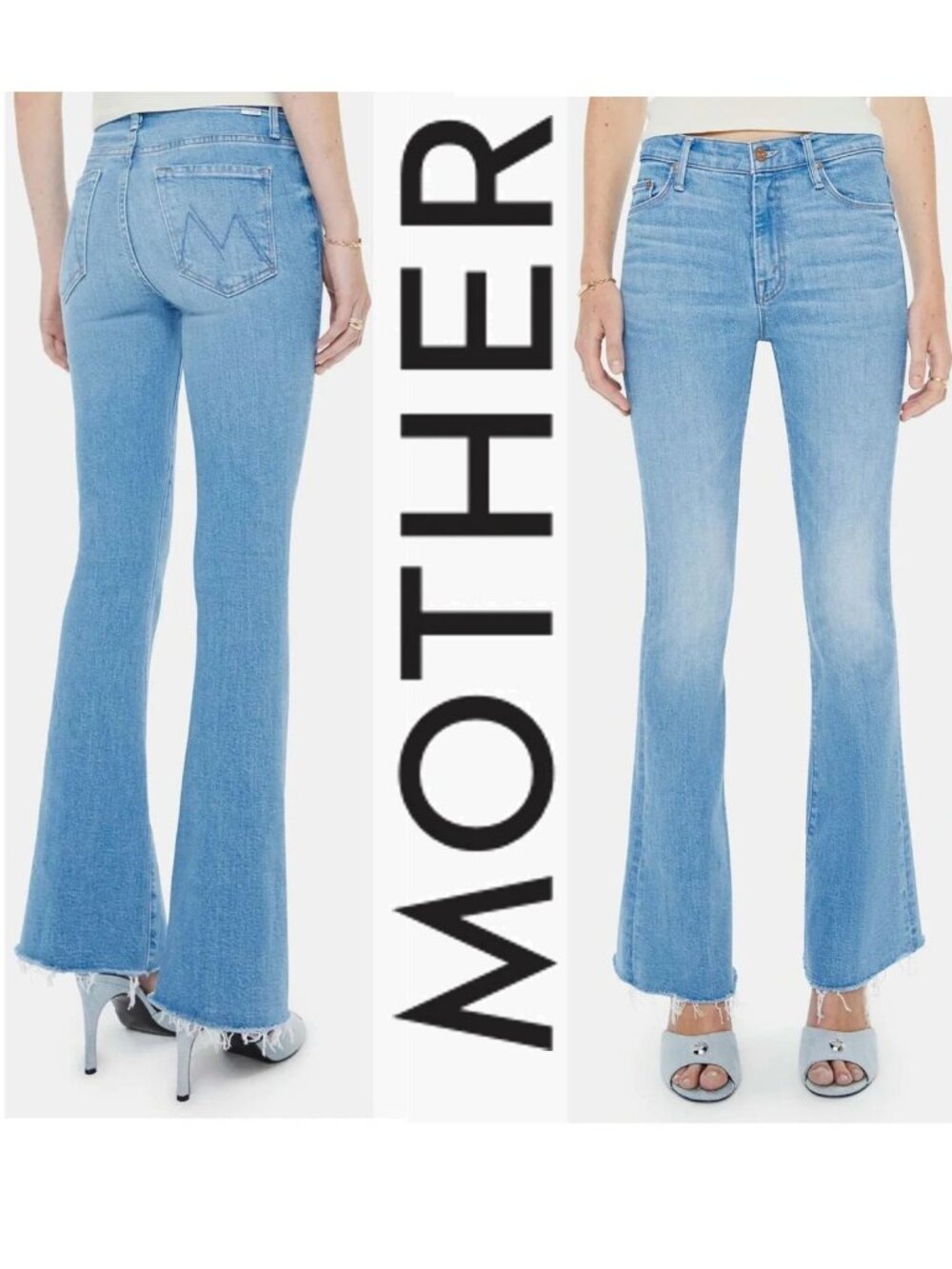 NWT ~ MOTHER DENIM THE WEEKENDER FRAY HEM FLARE JEANS sz 27